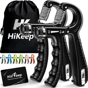 Grip Strength Trainer Kit (2 Pack), Forearm Strengthener, Hand Grip Gr...