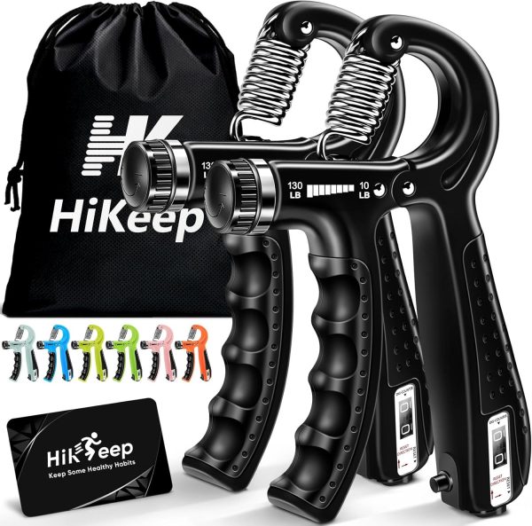 Grip Strength Trainer Kit (2 Pack), Forearm Strengthener, Hand Grip Gr...