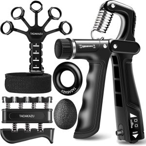 Grip Strength Trainer Kits (5 Pack), Forearm Strengthener with Adjusta...