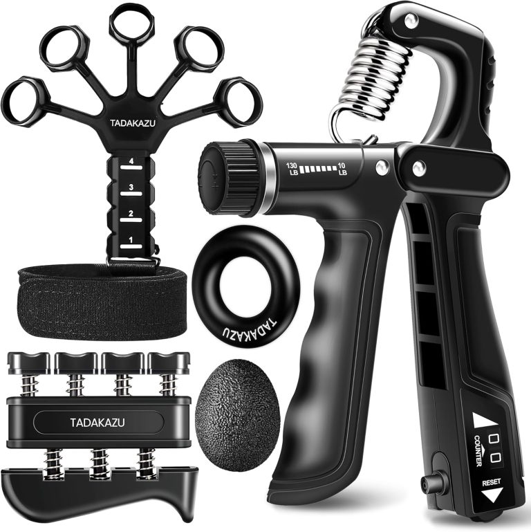 Grip Strength Trainer Kits (5 Pack), Forearm Strengthener with Adjusta...