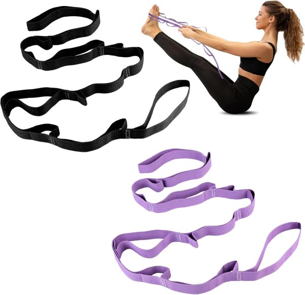 Guirnd 2 PCS Yoga Strap, Non-Elastic Stretching Strap for Women & Men,...