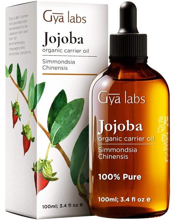 Gya Labs Organic Jojoba Oil for Hair & Skin - 100% Pure Natural Unrefi...