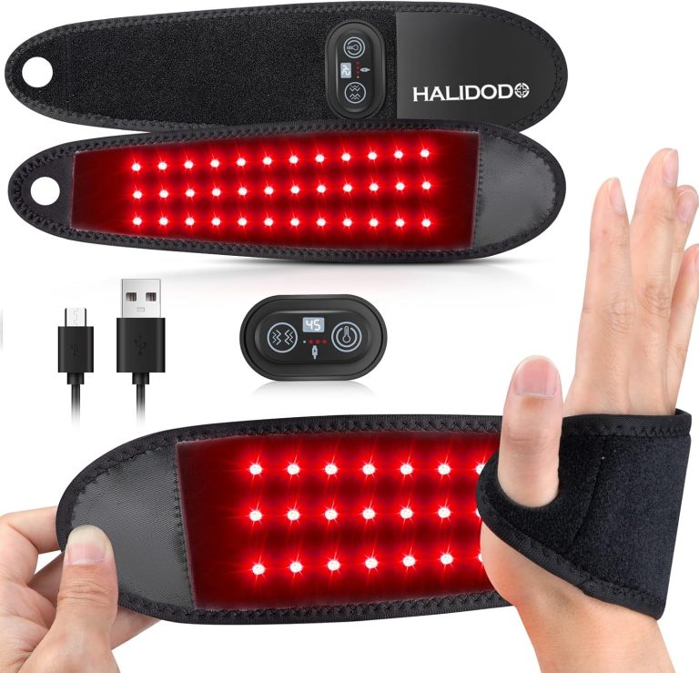HALIDODO Red Light Therapy Wrist Wrap - Near Infrared Light Therapy Wr...