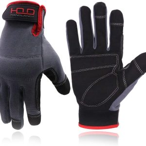 HANDLANDY Work Gloves for Men & Women, Utility Mechanic Working Gloves...