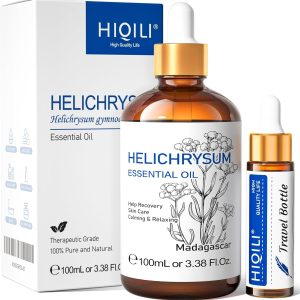 HIQILI Helichrysum Essential Oil for Skin Nourish, Undiluted & Natural...