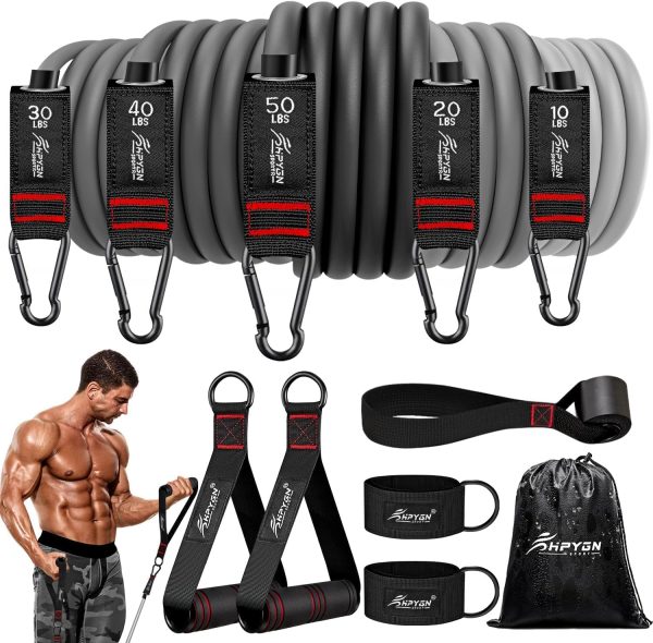 HPYGN Resistance Bands, Exercise Bands with Handles, Fitness Bands, Wo...