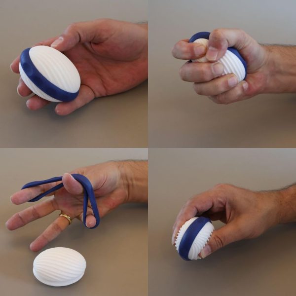 Hand & Finger Exerciser – Grip Strengthener with 2 Resistance Rings & ...