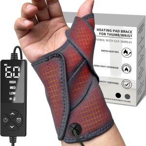 Hand Heating Pad for CMC Joint Thumb Arthritis, Heated Wrap Brace Spli...