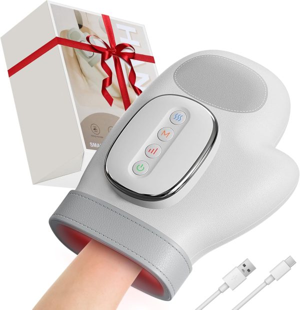 Hand Massager with Heat and Compression - Electric Shiatsu Massager fo...
