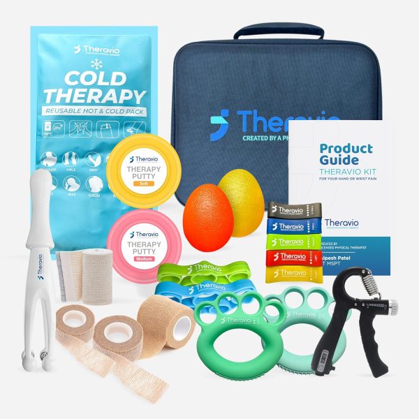 Hand Therapy Kit with Grip Strength Trainer, Finger Strengthener, Hand...