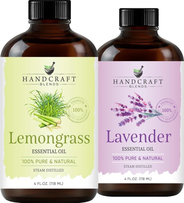Handcraft Blends Lavender Essential Oil and Lemongrass Essential Oil S...