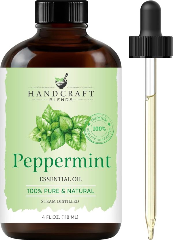 Handcraft Blends Peppermint Essential Oil - Huge 4 Fl Oz - 100% Pure a...