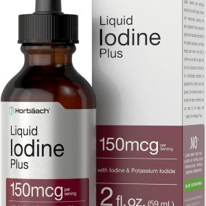 Horbäach Liquid Iodine Drops | 2 fl oz | 150 mcg | Iodine & Potassium ...