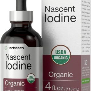 Horbäach Nascent Iodine | 325mcg | 4oz | Organic Liquid Supplement | V...