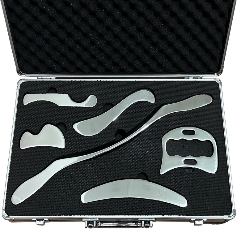 IASTM Massage Tool Set, 6 Piece Stainless Steel Physical Therapy Muscl...