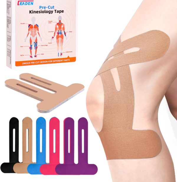IEADEN Precut Kinesiology Tape for Knees, 10 Pcs - Knee Support & Stab...