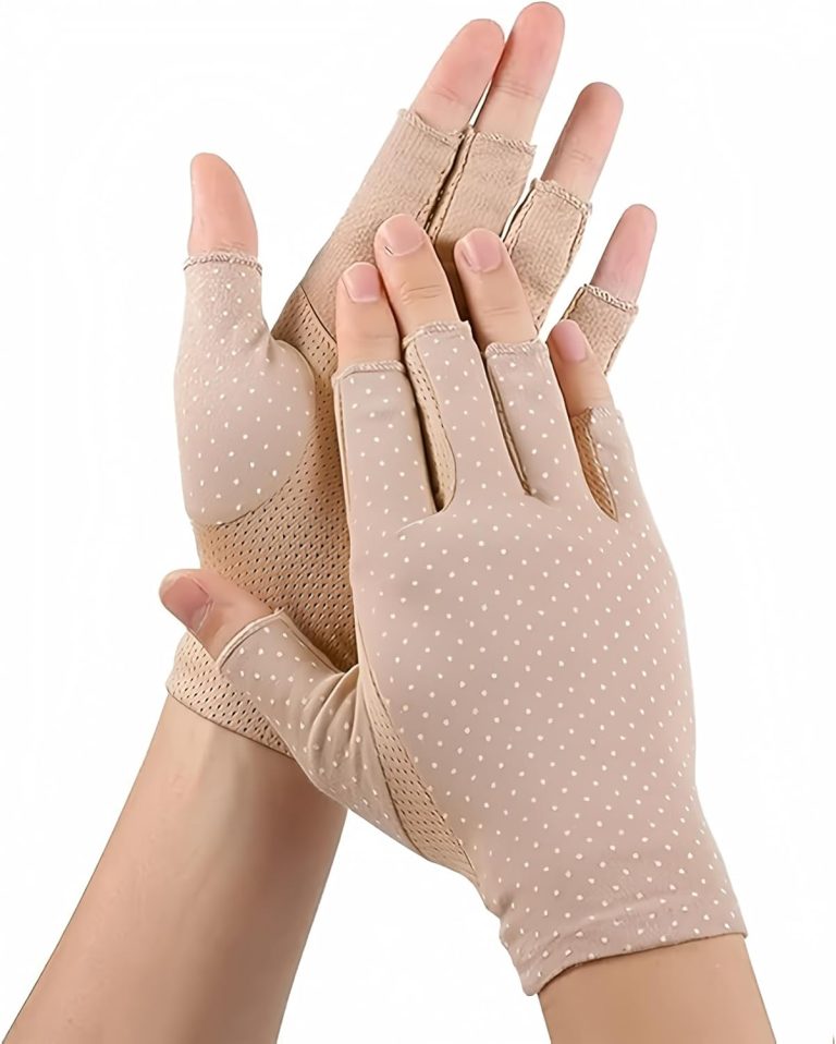 INOGIH Women Sunblock-Fingerless Gloves UV-Sun-Protection Driving Non-...