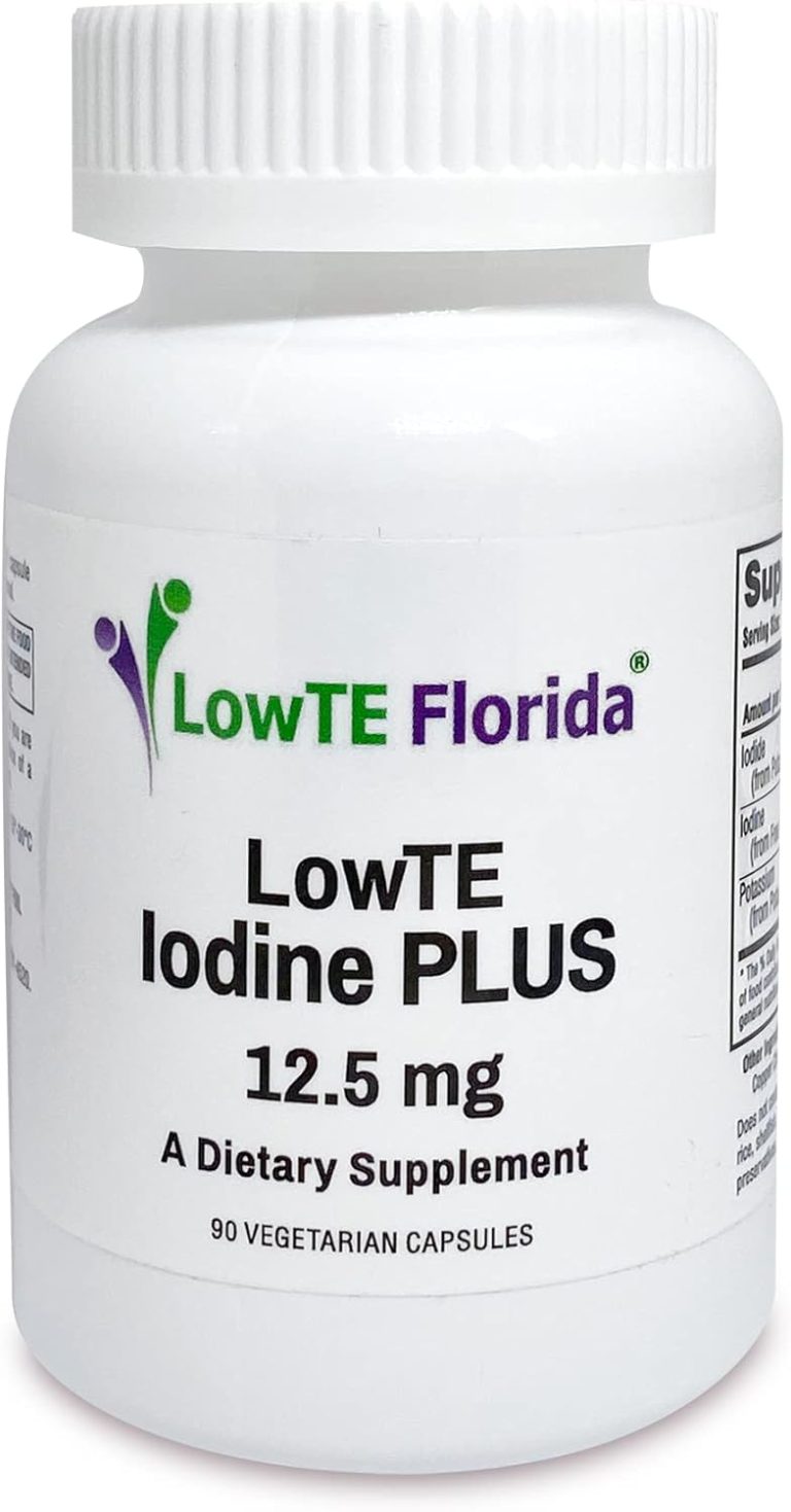 Iodine Plus 12.5 mg - 90 Vegetarian Capsules for Energy, Mood, & Healt...