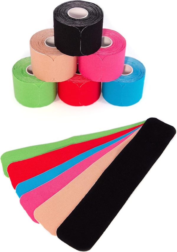 Kinesiology Tape PRECUT Mix Set | 120 Pre-Cut Multicolored Sport Tape ...