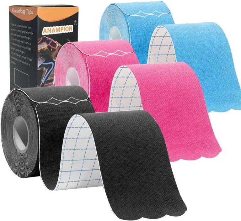 Kinesiology Tape Pro Athletic Sports (3 Rolls,60 Precut Strips) Waterp...