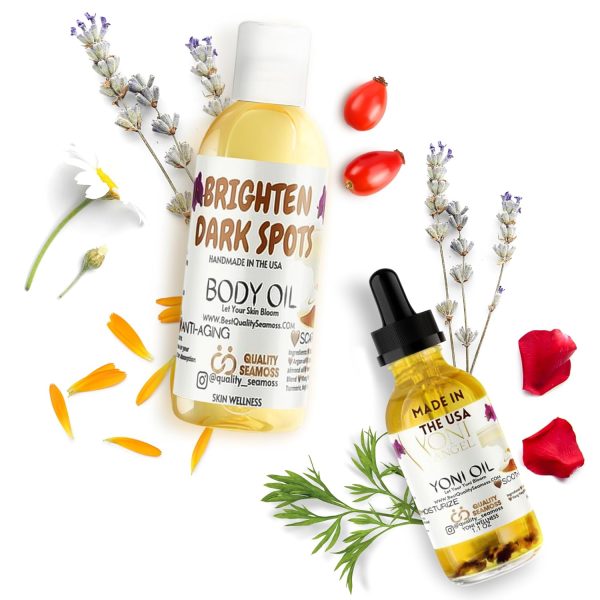 Kojic Turmeric Dark Spot Oil and Yoni Oil Bundle, Includes Dark Spot C...