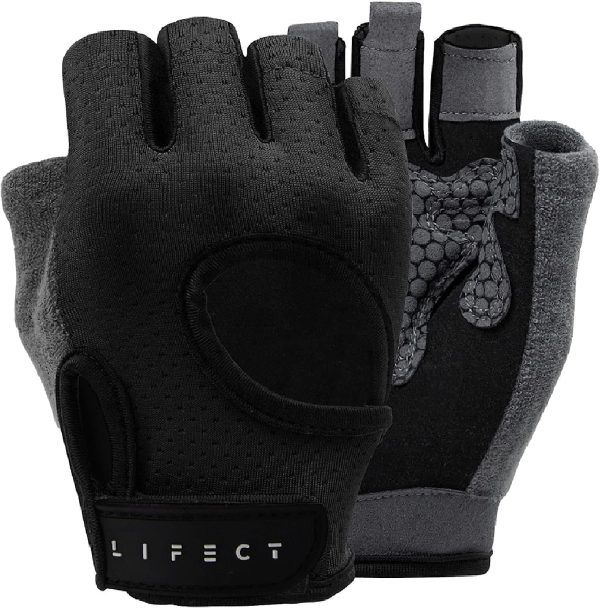 LIFECT Essential Breathable Workout Gloves, Weight Lifting Fingerless ...