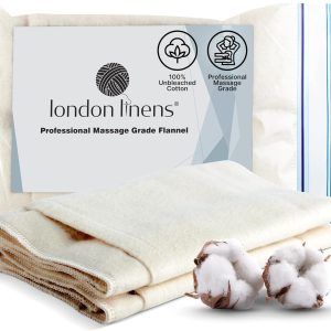 LONDON LINENS 2Pcs 100% Natural Cotton Flannel Castor Oil Pack - Unble...