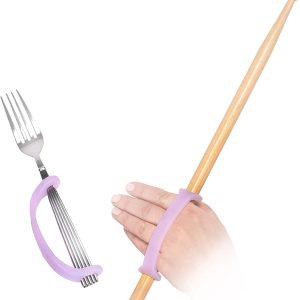 Lavender Silicone Assistive Universal Cuff, Hand Grip Device for Limit...