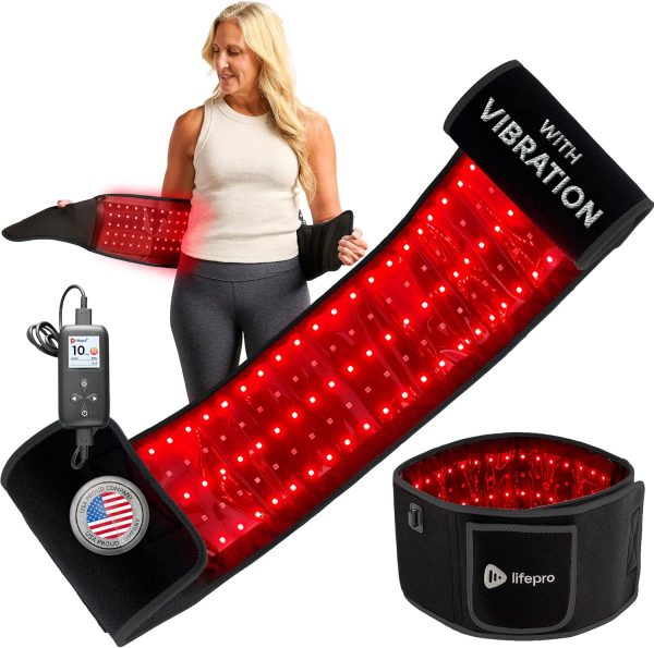 Lifepro Red Light Therapy Belt - 660nm & 850nm Near Infrared & Red Lig...