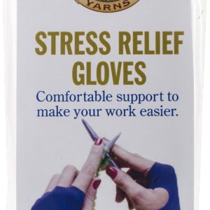 Lion Brand Yarn 400-5-1302 Stress Relief Gloves, 1-Pair, Medium, Blue
