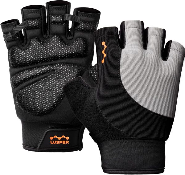 Lusper Workout Gloves for Men and Women, Full Palm Protection Weight L...