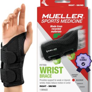 MUELLER Sports Medicine Green Fitted Wrist Brace for Men and Women, Su...