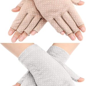 Maxdot Sun Gloves for Women UV Protection Fingerless Non Slip Sunscree...