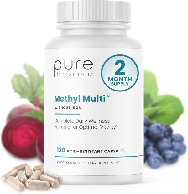 Methyl Multi Without Iron Methylated Multivitamin for Men & Women, 60-...