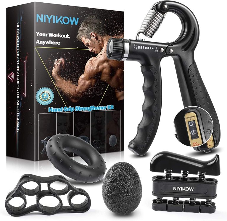 NIYIKOW Grip Strength Trainer Kit With Counter (5 Pack) - Adjustable H...