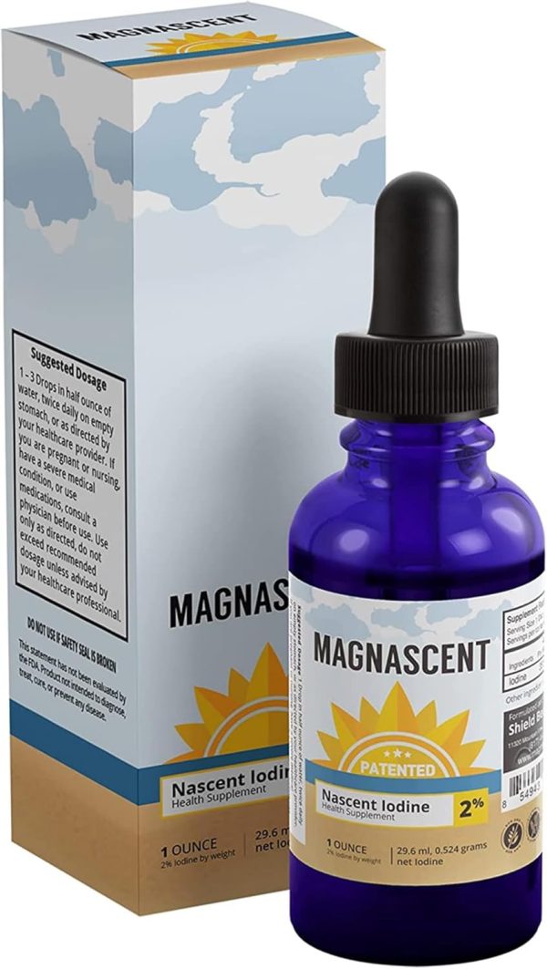 Nascent Iodine Organic Daily Health Supplement High Potency 2% Concent...