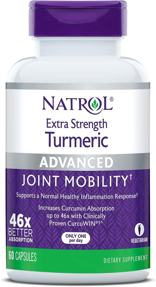 Natrol Extra Strength Turmeric, Dietary Supplement for Joint Health, T...