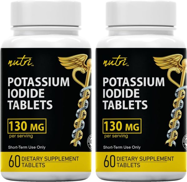 Nature's Fusions Potassium Iodide Tablets (Pack of 2) 130mg - 120 Tabl...