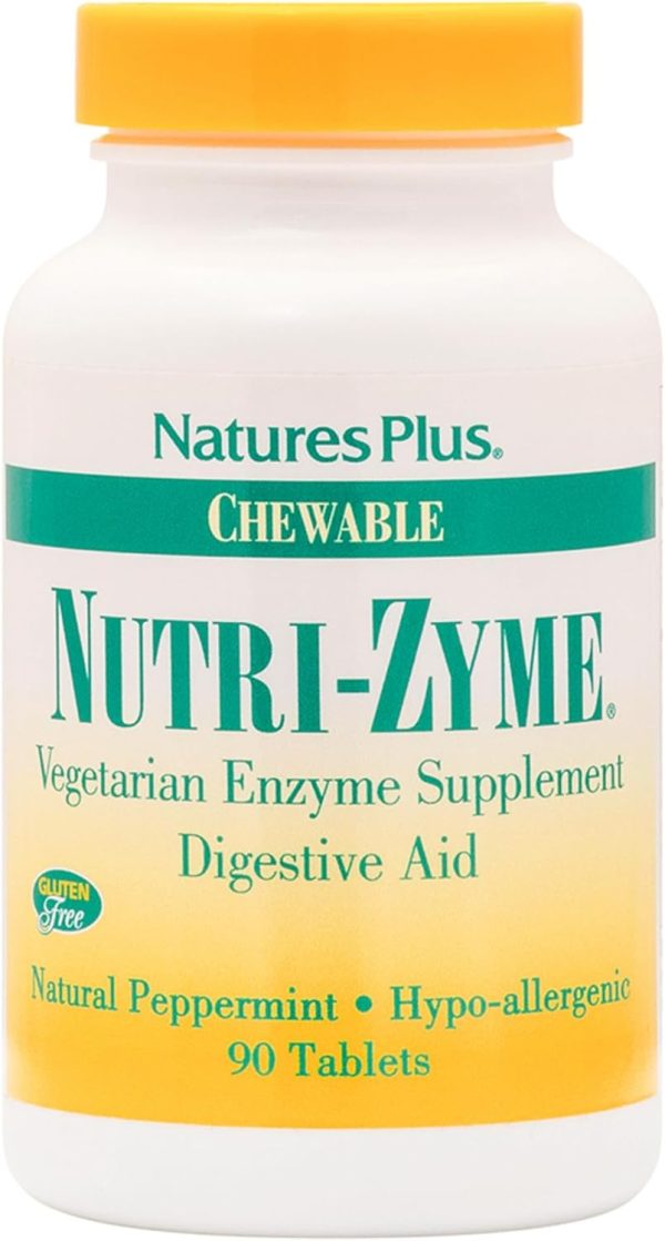 Natures Plus Nutri Zyme - 90 Chewable Tablets, Peppermint Flavor - Veg...