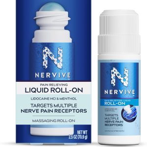 Nervive Pain Relieving Roll On Liquid, Max Strength No-Mess Topical Pa...
