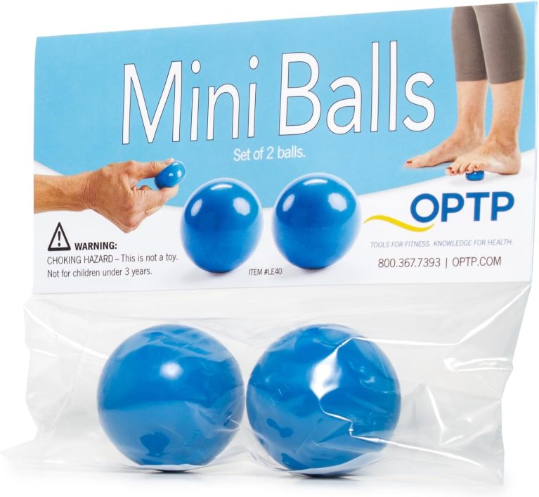 OPTP Mini Balls - Vinyl Air-Filled Self-Massage Ball Set (2 Piece) for...