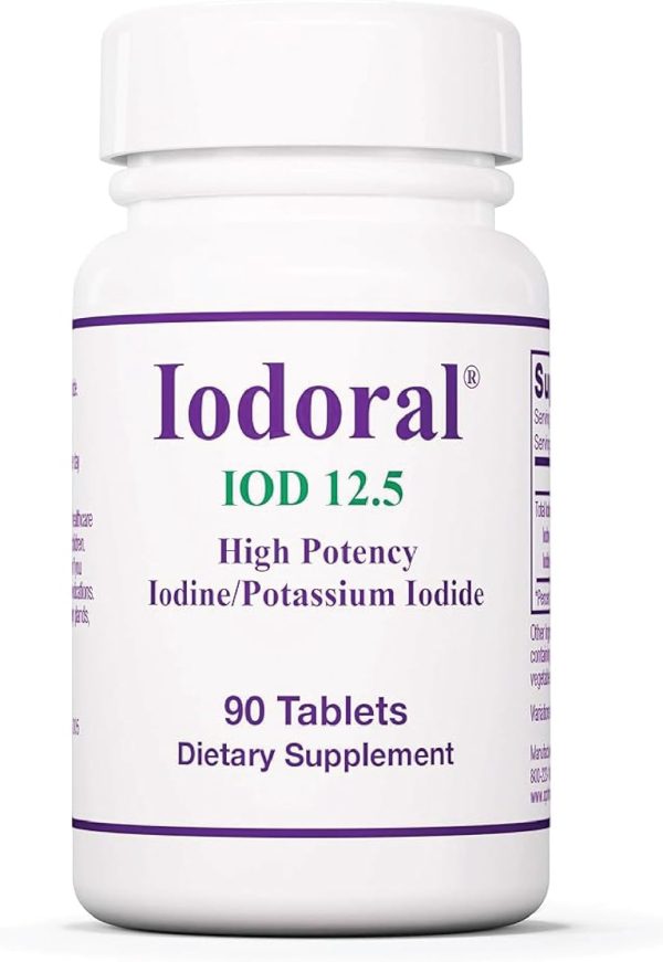 Optimox Iodoral 12.5mg Supplement – Iodine for Thyroid Support, Potass...