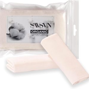 Organic Cotton Flannel Unbleached Wool for Castor Oil Pack - 2Pcs Set ...