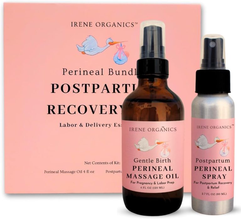 Organic Perineal Massage Oil Spray by Irene Organics for Pregnancy and...