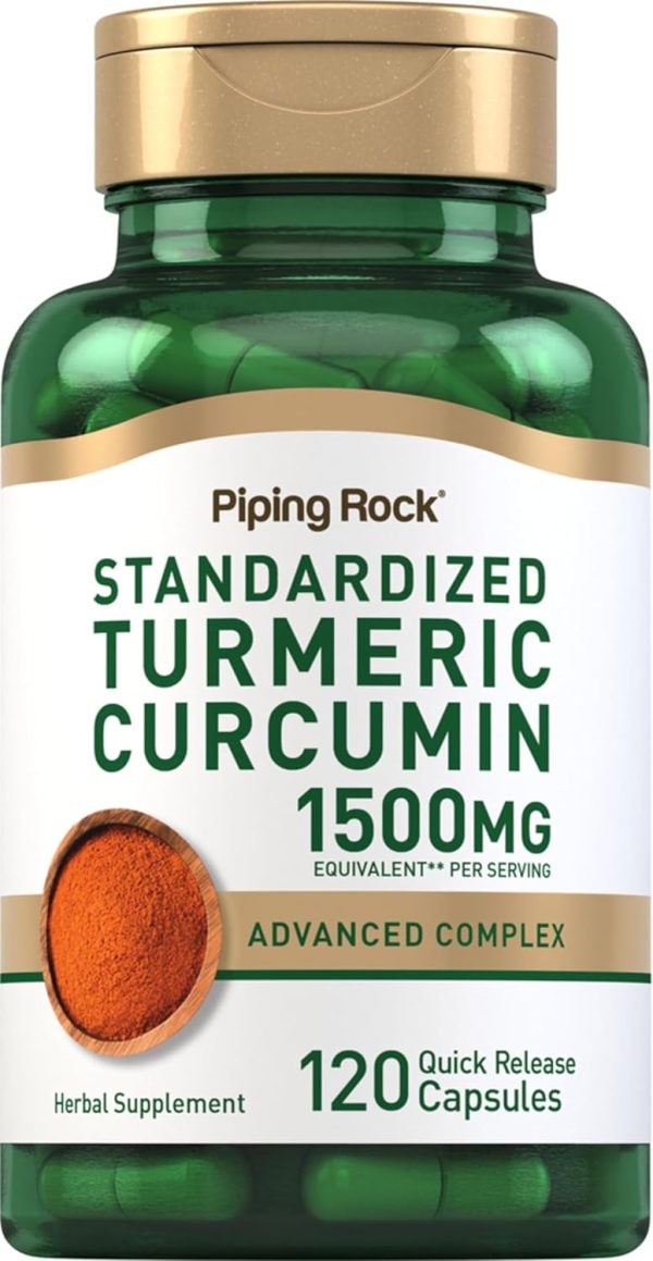 Piping Rock Turmeric Curcumin Complex 1500mg | 120 Capsules | with Bla...