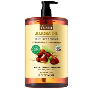 Pure Jojoba Oil EWG Verified 16 fl oz, 100% Natural Jojoba Oil for Hai...