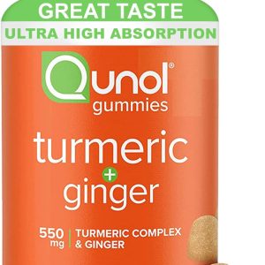Qunol Turmeric and Ginger Gummies, Gummy with 500mg Turmeric + 50mg Gi...