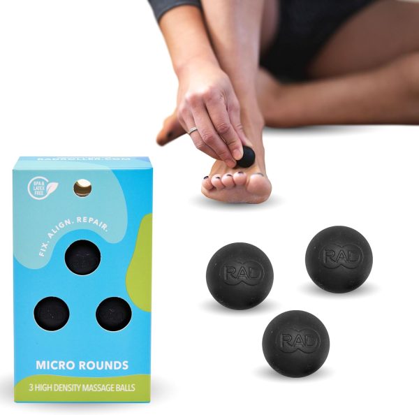 RAD Micro Rounds – Firm Yoga Deep Tissue Massage Ball Set – Myofascial...