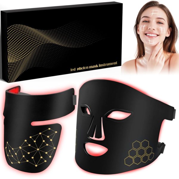 Red Light Therapy for Face and Neck, Infrared LED Mask Light Therapy 4...