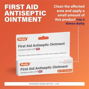 Rugby First Aid Antiseptic Ointment - 10% Povidone Iodine Ointment, US...